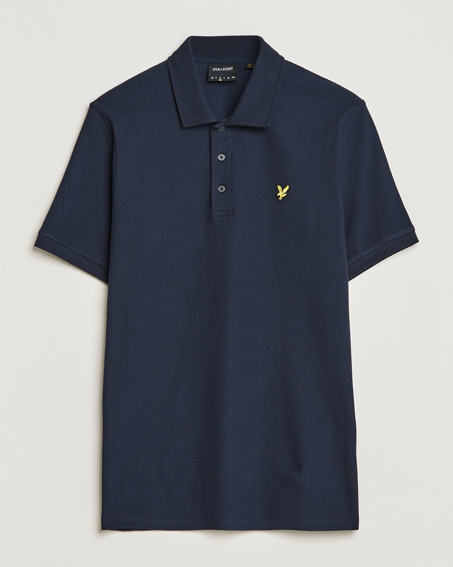 Men | Polo Shirts | Lyle & Scott | Milano Trim Pique Polo Dark Navy