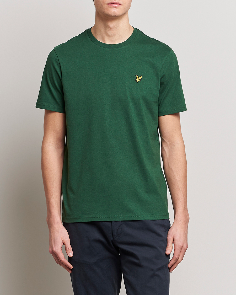 Men | Short Sleeve T-shirts | Lyle & Scott | Crew Neck Organic Cotton Tee English Green