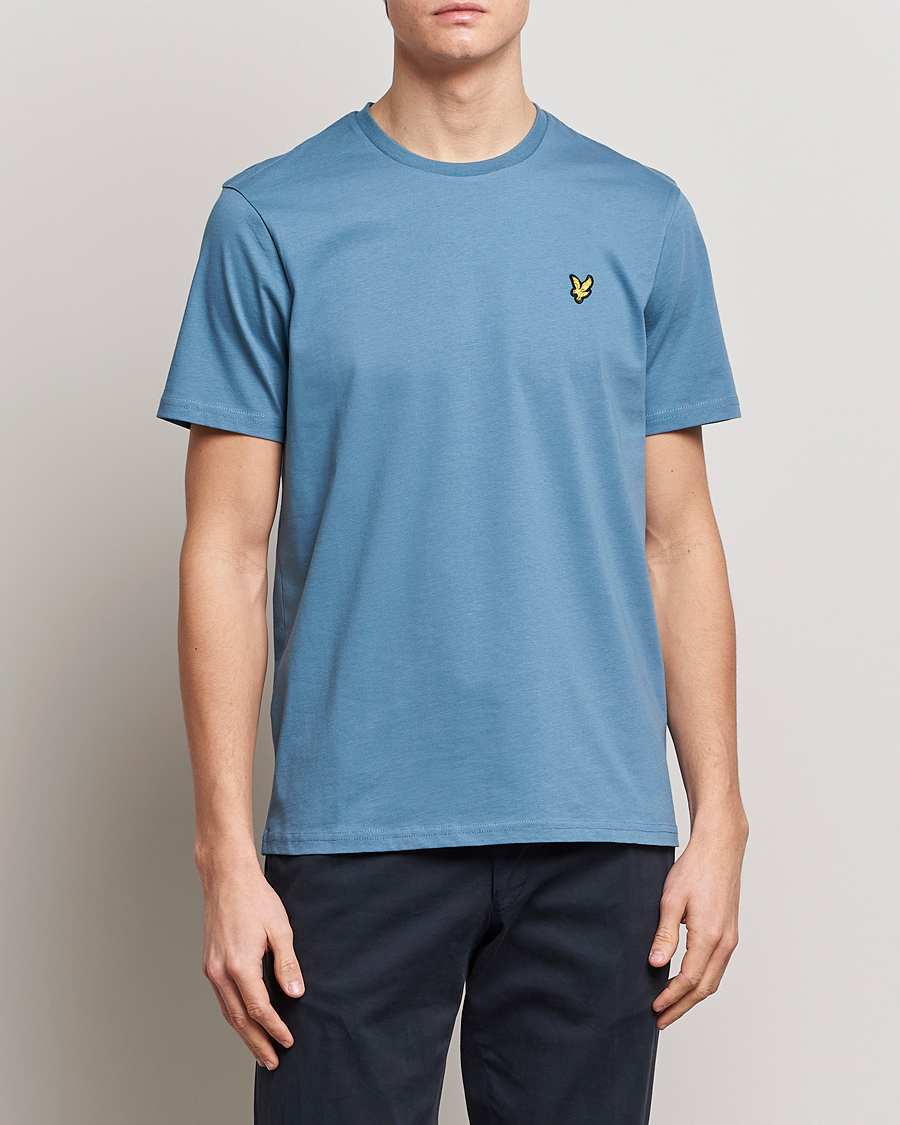 Men | Short Sleeve T-shirts | Lyle & Scott | Crew Neck Organic Cotton Tee Skipton Blue