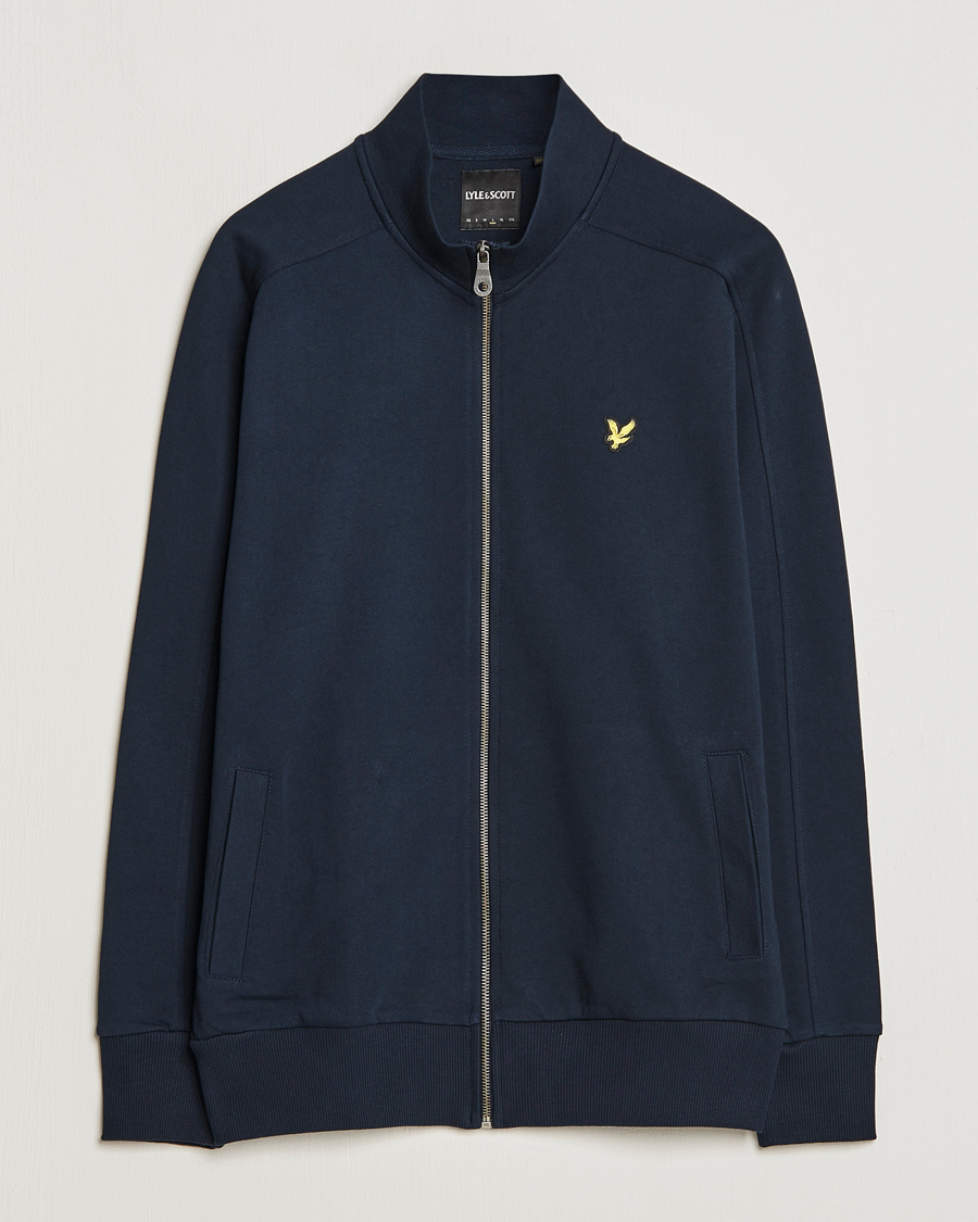 Men | Sweaters & Knitwear | Lyle & Scott | Track Full Zip Sweater Dark Navy