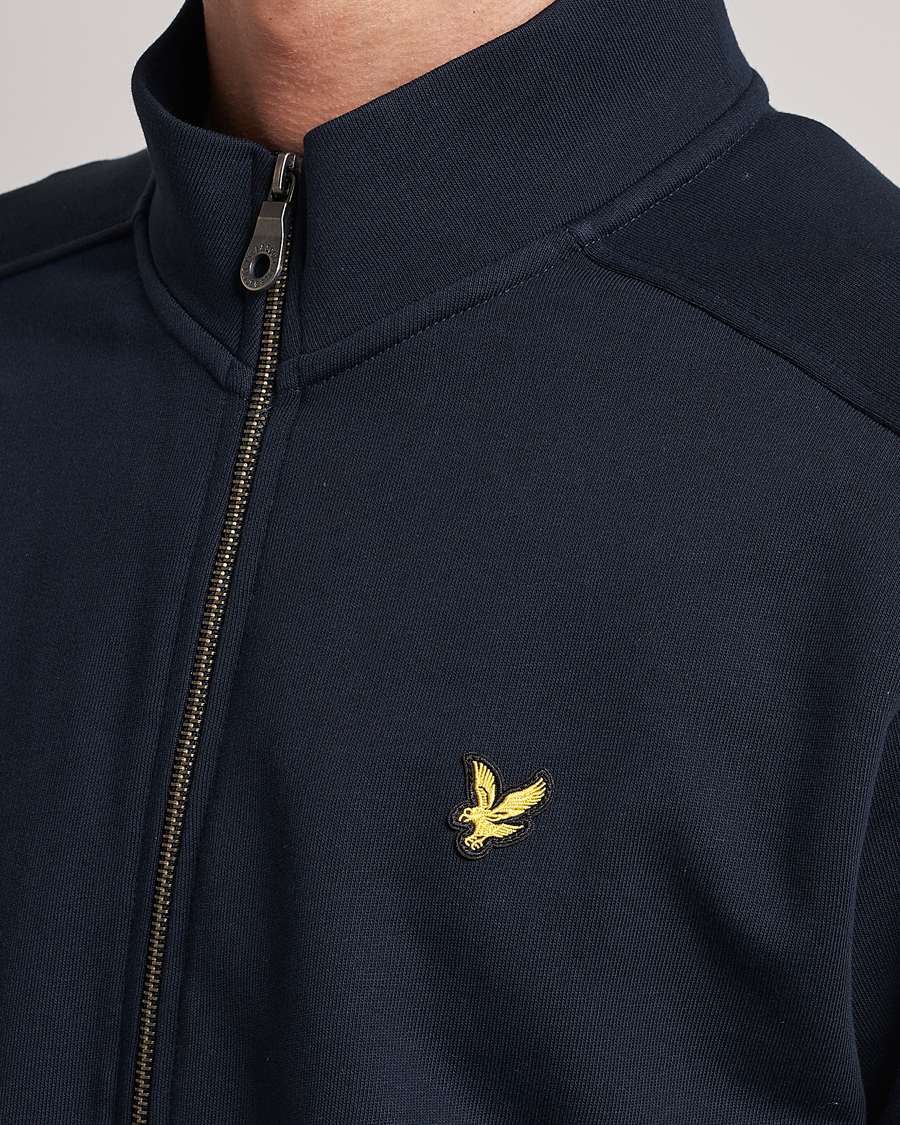 Men | Sweaters & Knitwear | Lyle & Scott | Track Full Zip Sweater Dark Navy