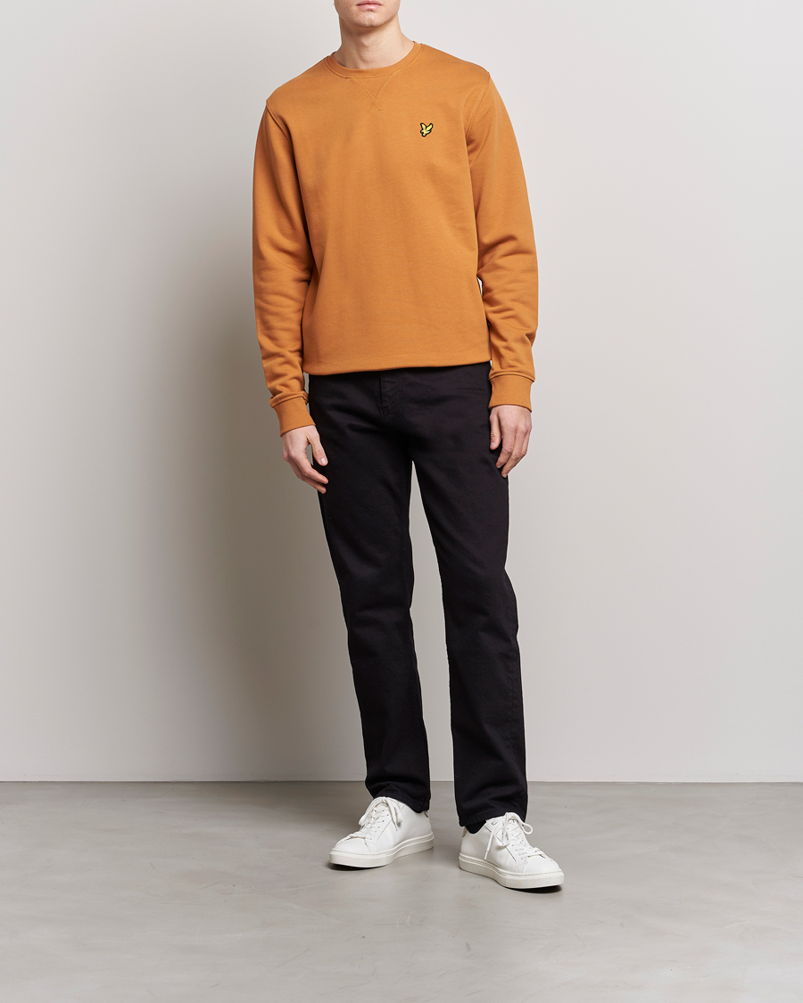Men | Sweaters & Knitwear | Lyle & Scott | Crew Neck Cotton Sweatershirt Salt Burne