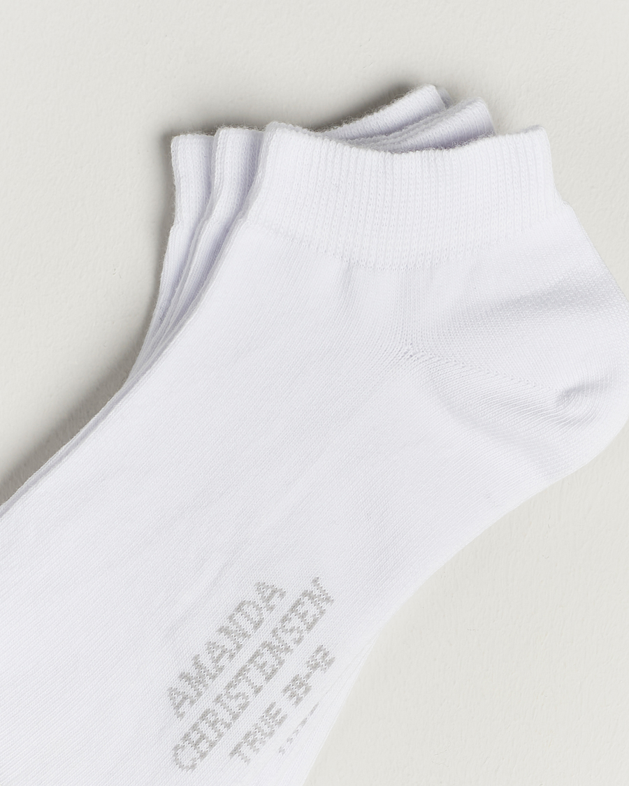 Men |  | Amanda Christensen | 3-Pack True Cotton Sneaker Socks White