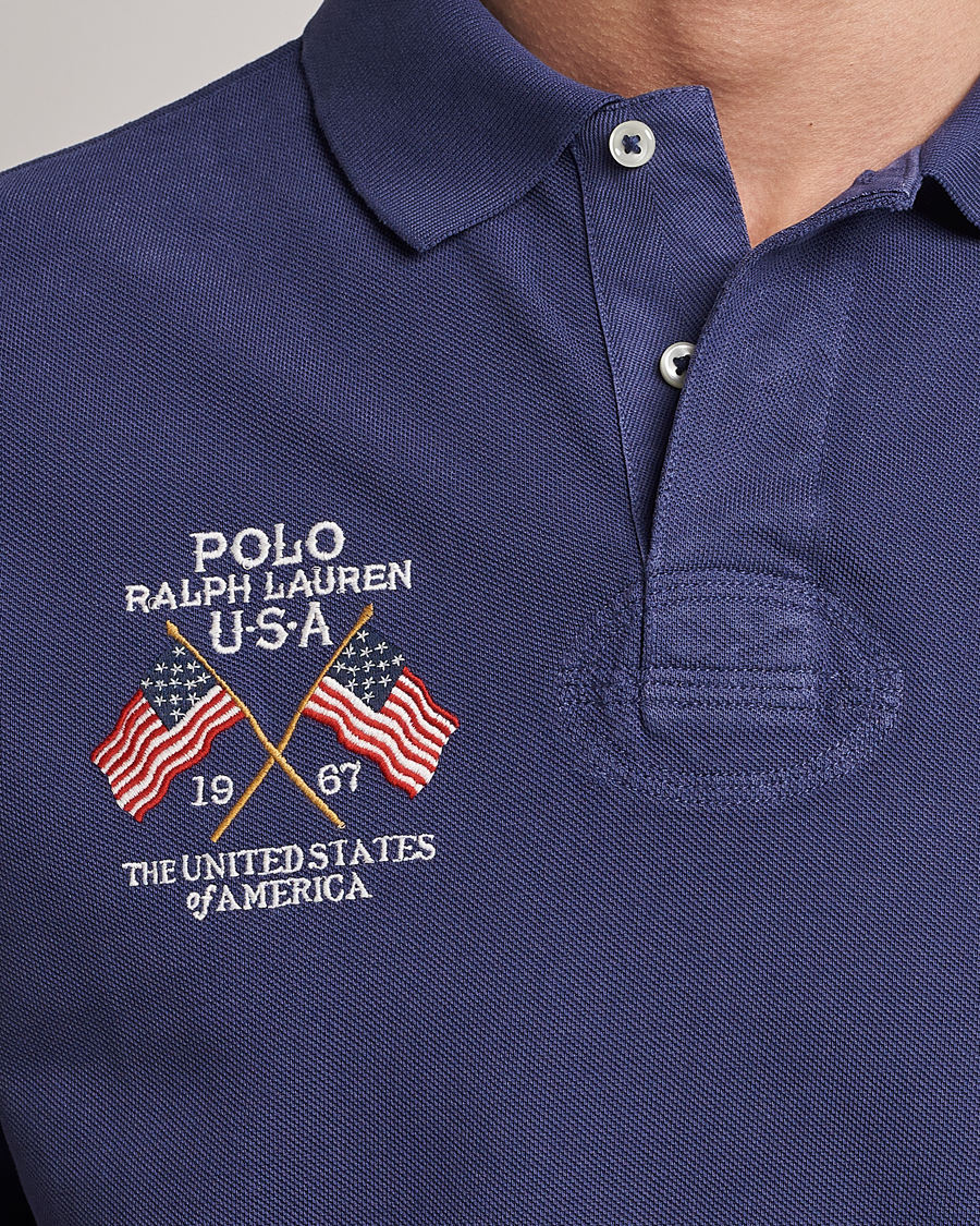 Men | Polo Shirts | Polo Ralph Lauren | Classic Fit Flag Polo Boathouse Navy