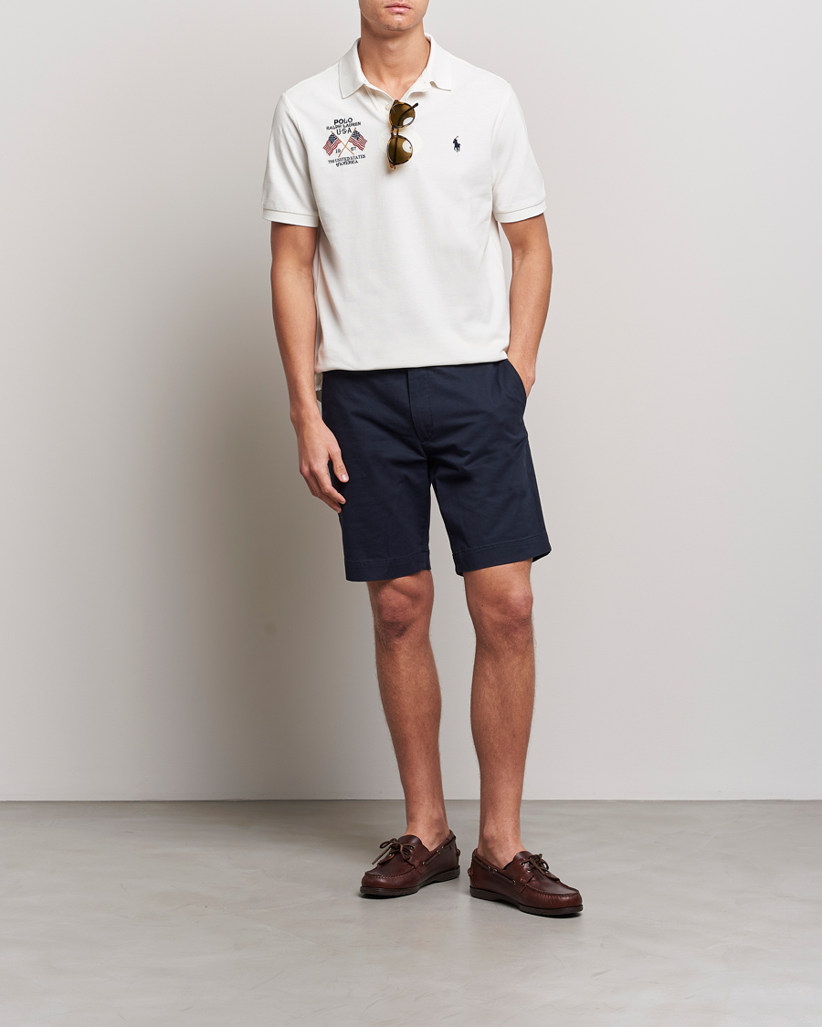 Men | Polo Shirts | Polo Ralph Lauren | Classic Fit Flag Polo Nevis White