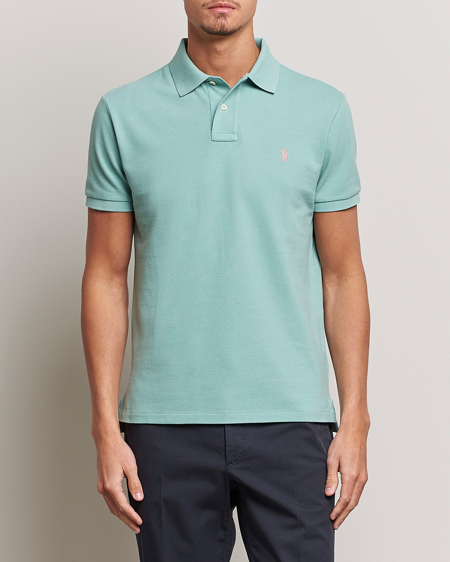 Men | New product images | Polo Ralph Lauren | Custom Slim Fit Polo Essex Green