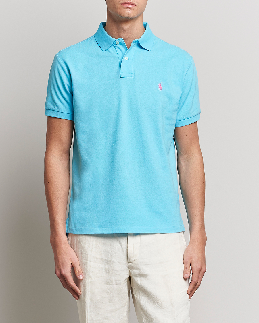 Men | Polo Shirts | Polo Ralph Lauren | Custom Slim Fit Polo Turquoise Nova