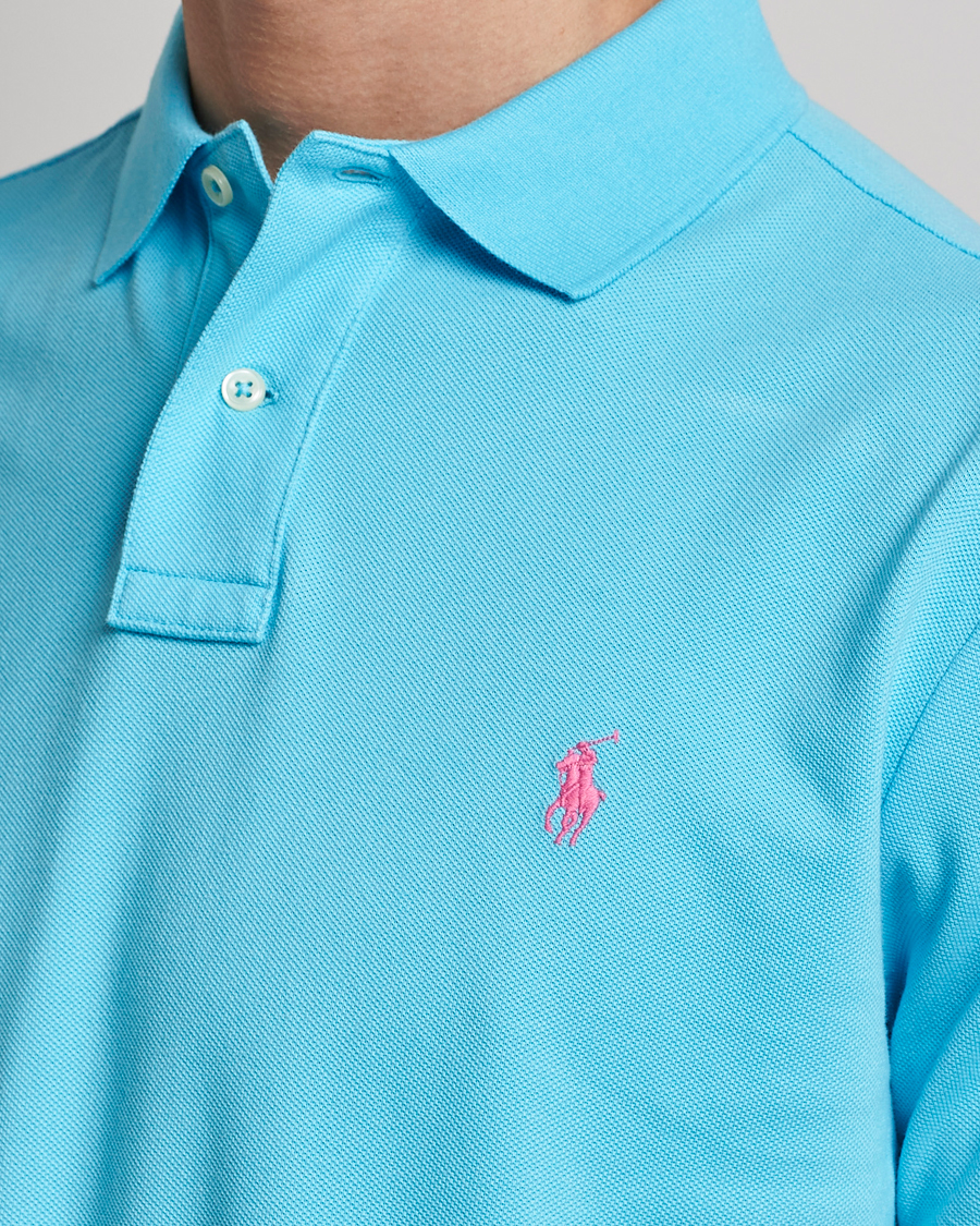 Men | Polo Shirts | Polo Ralph Lauren | Custom Slim Fit Polo Turquoise Nova