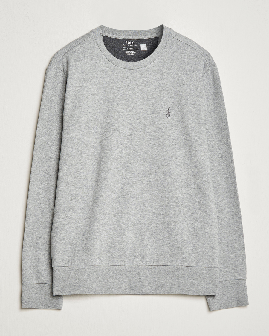Men | Sweaters & Knitwear | Polo Ralph Lauren | Double Knitted Jersey Sweatshirt Andover Heather