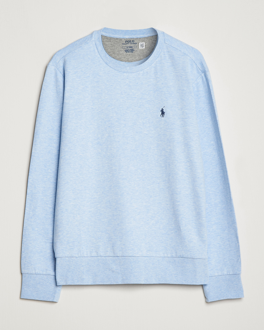 Men | Sweaters & Knitwear | Polo Ralph Lauren | Double Knitted Jersey Sweatshirt Elite Blue Heather