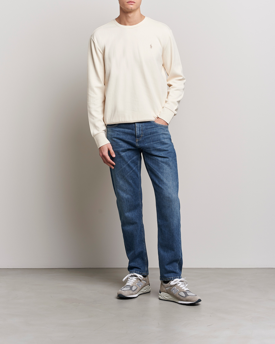 Men | Sweaters & Knitwear | Polo Ralph Lauren | Double Knitted Jersey Sweatshirt Guide Cream