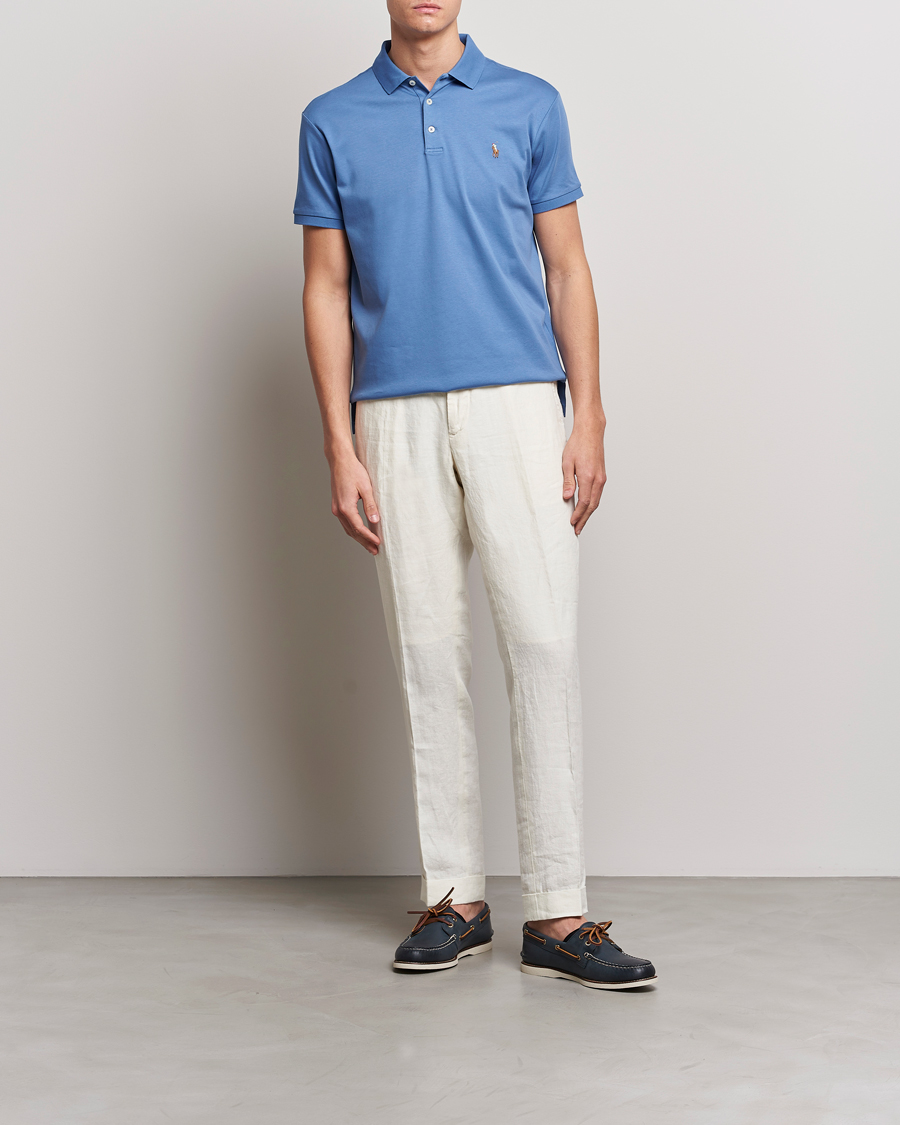 Men | Polo Shirts | Polo Ralph Lauren | Luxury Pima Cotton Polo French Blue