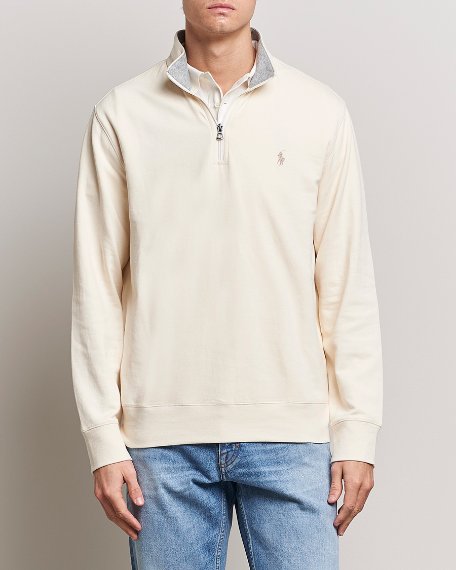 Men | Half-zip | Polo Ralph Lauren | Double Knit Half-Zip Sweater Guide Cream