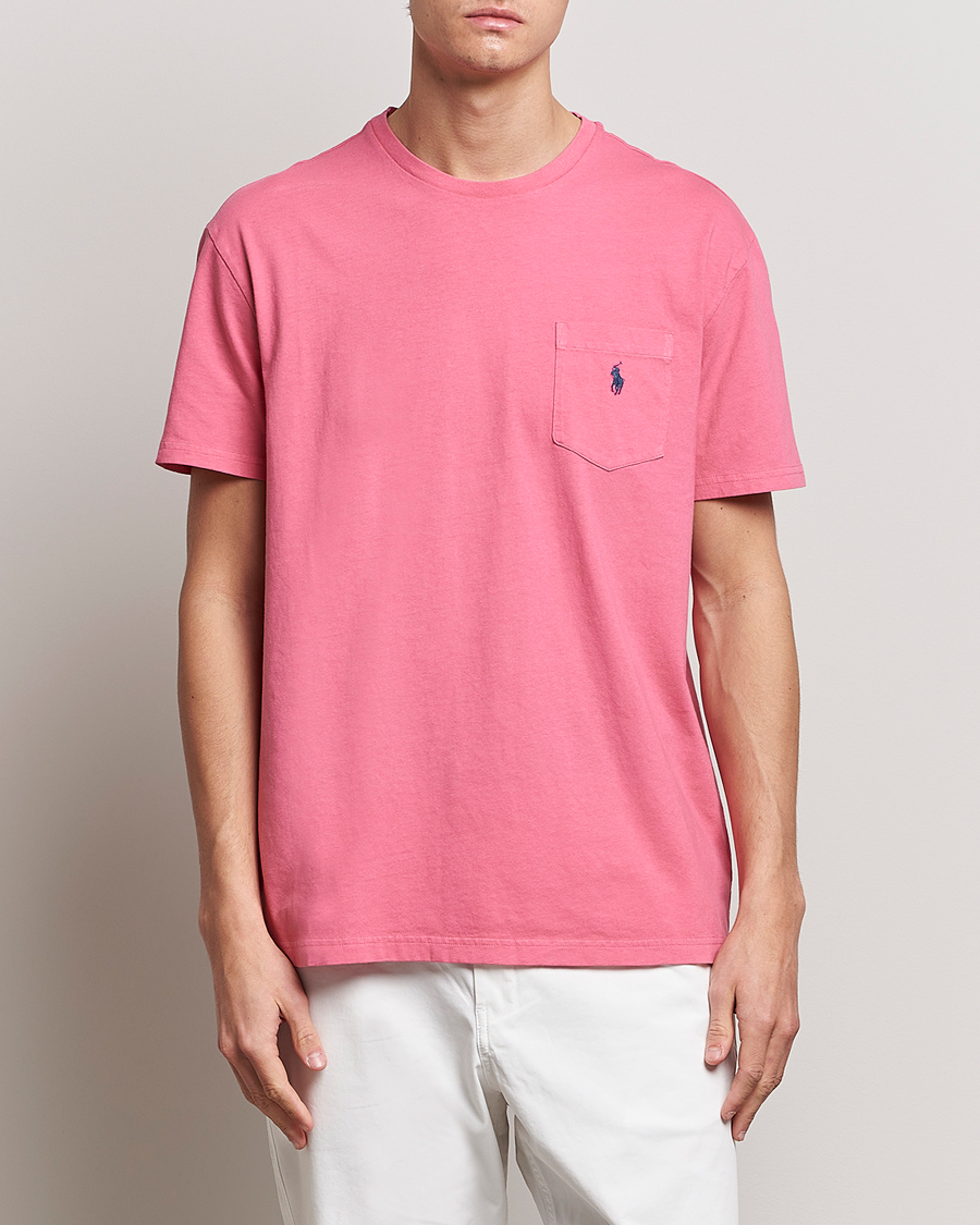 Men | T-Shirts | Polo Ralph Lauren | Cotton/Linen Crew Neck T-Shirt Red Sky