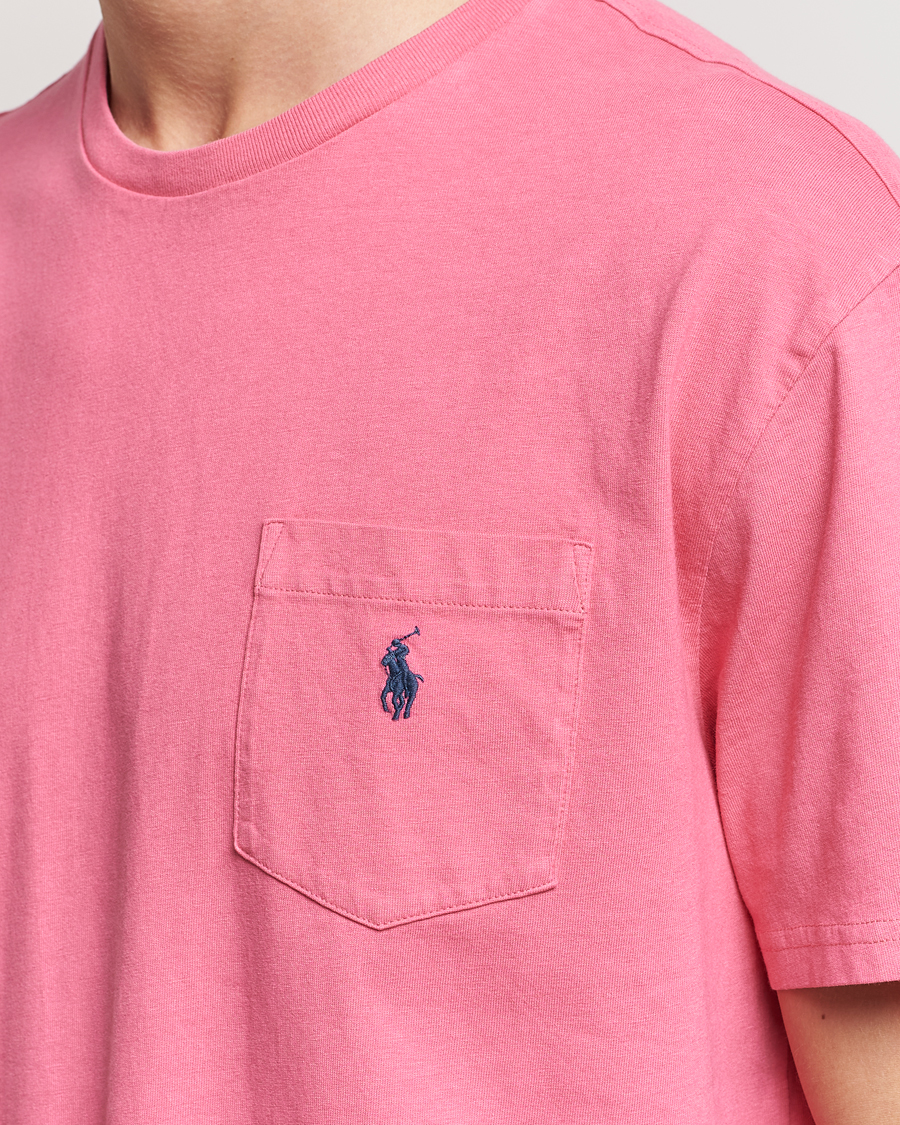 Men | T-Shirts | Polo Ralph Lauren | Cotton/Linen Crew Neck T-Shirt Red Sky
