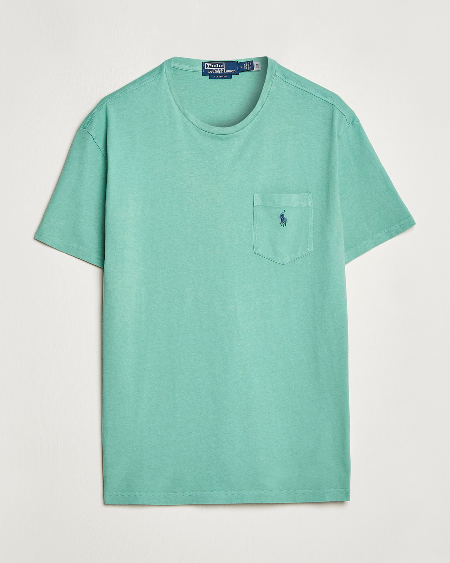Men | T-Shirts | Polo Ralph Lauren | Cotton/Linen Crew Neck T-Shirt Essex Green