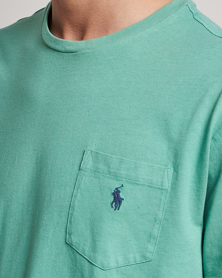 Men | T-Shirts | Polo Ralph Lauren | Cotton/Linen Crew Neck T-Shirt Essex Green