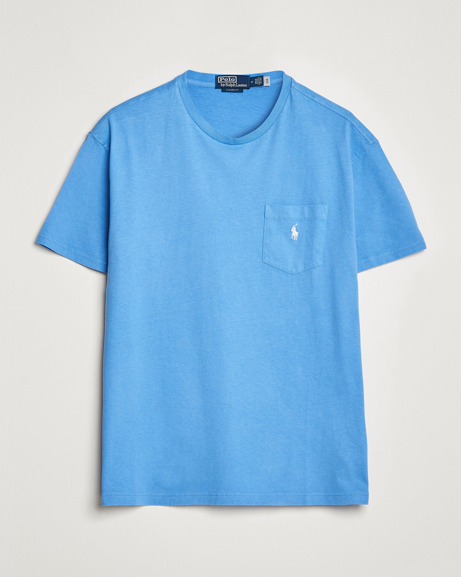Men | T-Shirts | Polo Ralph Lauren | Cotton/Linen Crew Neck T-Shirt Summer Blue