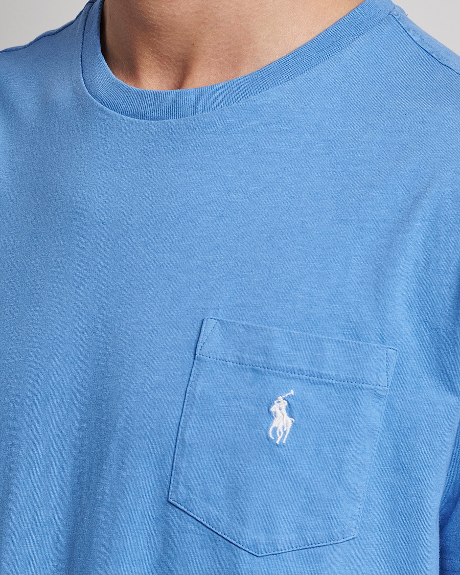 Polo Ralph Lauren icon logo linen chambray windbreaker in light blue