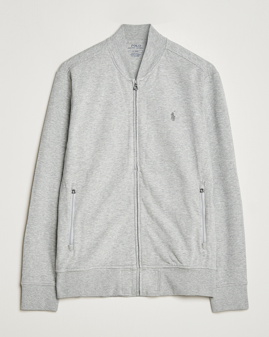 Men | Sweaters & Knitwear | Polo Ralph Lauren | Double Knit Full-Zip Sweater Andover Heather