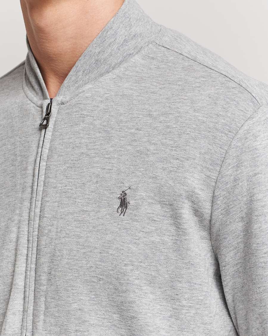 Men | Sweaters & Knitwear | Polo Ralph Lauren | Double Knit Full-Zip Sweater Andover Heather