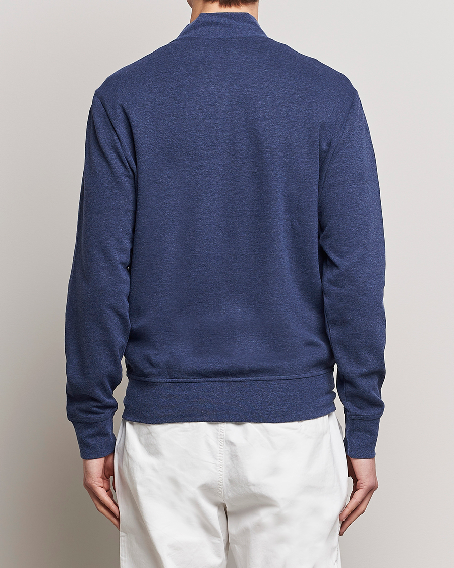 Men | Sweaters & Knitwear | Polo Ralph Lauren | Double Knit Full-Zip Sweater Spring Navy Heather