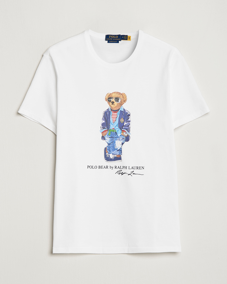 Men | T-Shirts | Polo Ralph Lauren | Printed Regatta Bear Crew Neck T-Shirt White