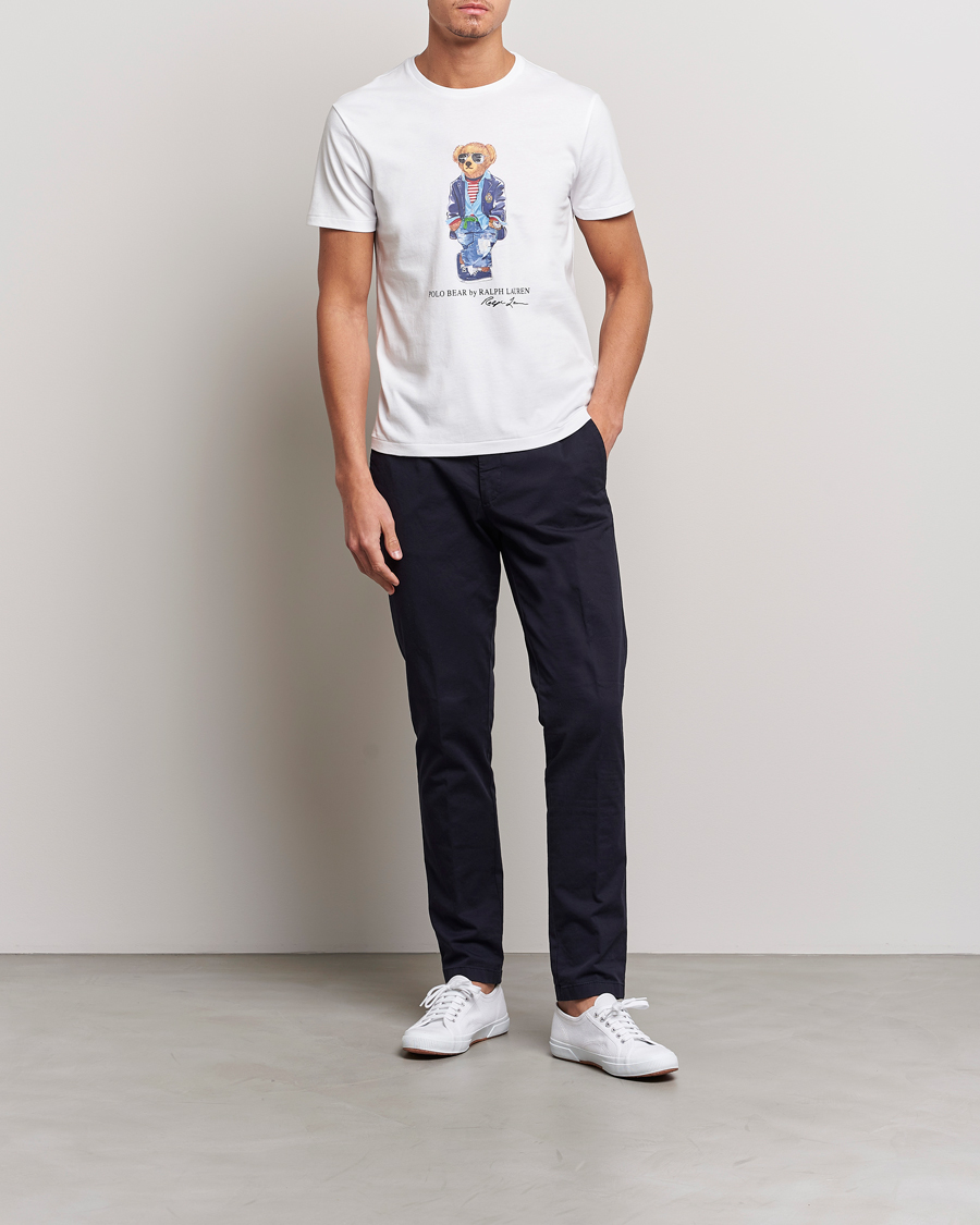 Men | T-Shirts | Polo Ralph Lauren | Printed Regatta Bear Crew Neck T-Shirt White