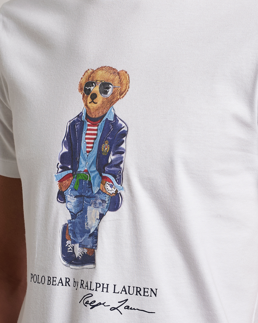 Men | T-Shirts | Polo Ralph Lauren | Printed Regatta Bear Crew Neck T-Shirt White