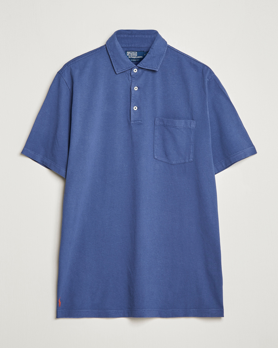 Men | Polo Shirts | Polo Ralph Lauren | Cotton/Linen Polo Boathouse Navy