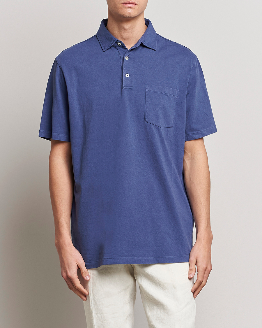 Men | Polo Shirts | Polo Ralph Lauren | Cotton/Linen Polo Boathouse Navy