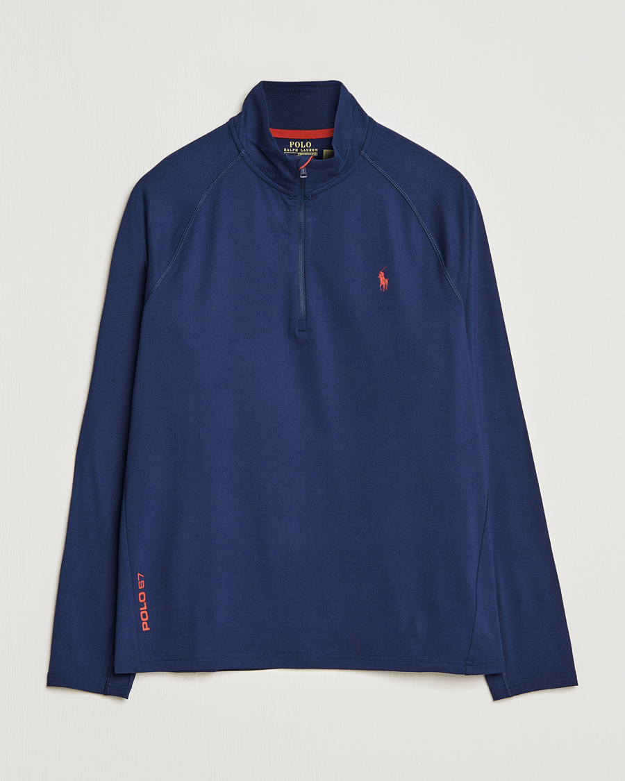 Men | Sweaters & Knitwear | Polo Ralph Lauren | Performance Jersey Half-Zip Newport Navy