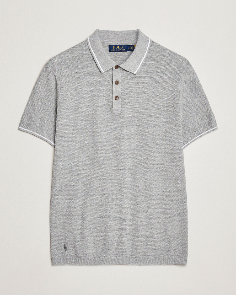 Men | Polo Shirts | Polo Ralph Lauren | Cotton/Linen Textured Polo Andover Heather