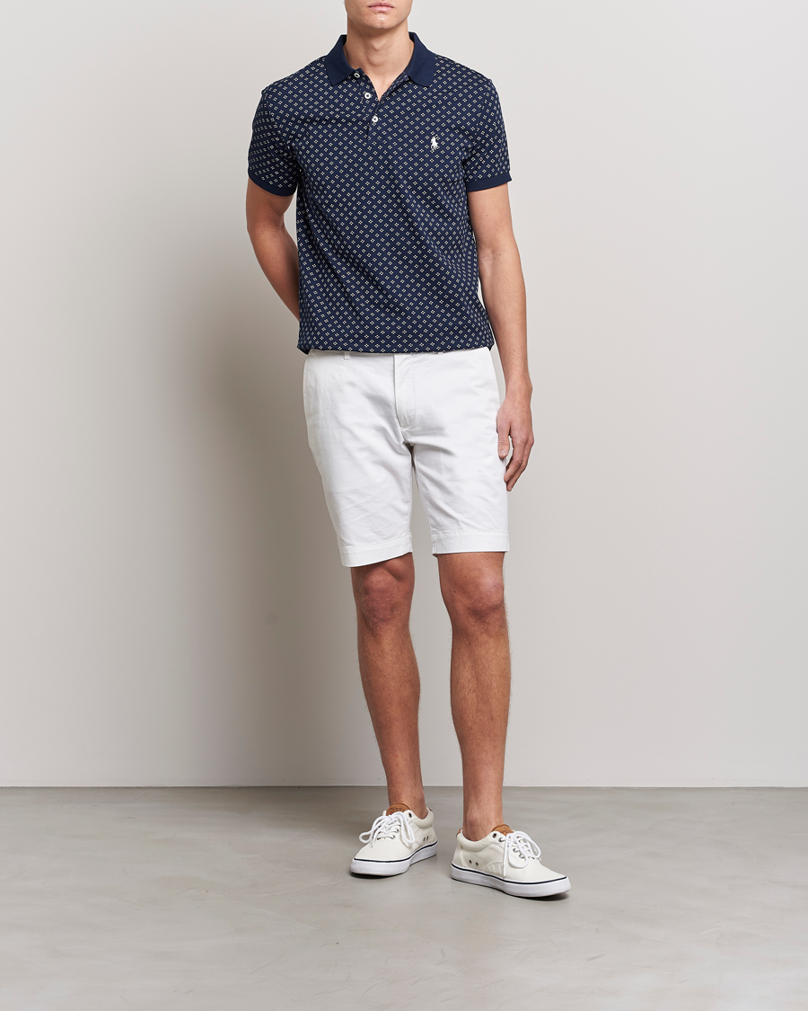 Men | Polo Shirts | Polo Ralph Lauren | Custom Slim Fit Diamond Dots Polo Newport Navy