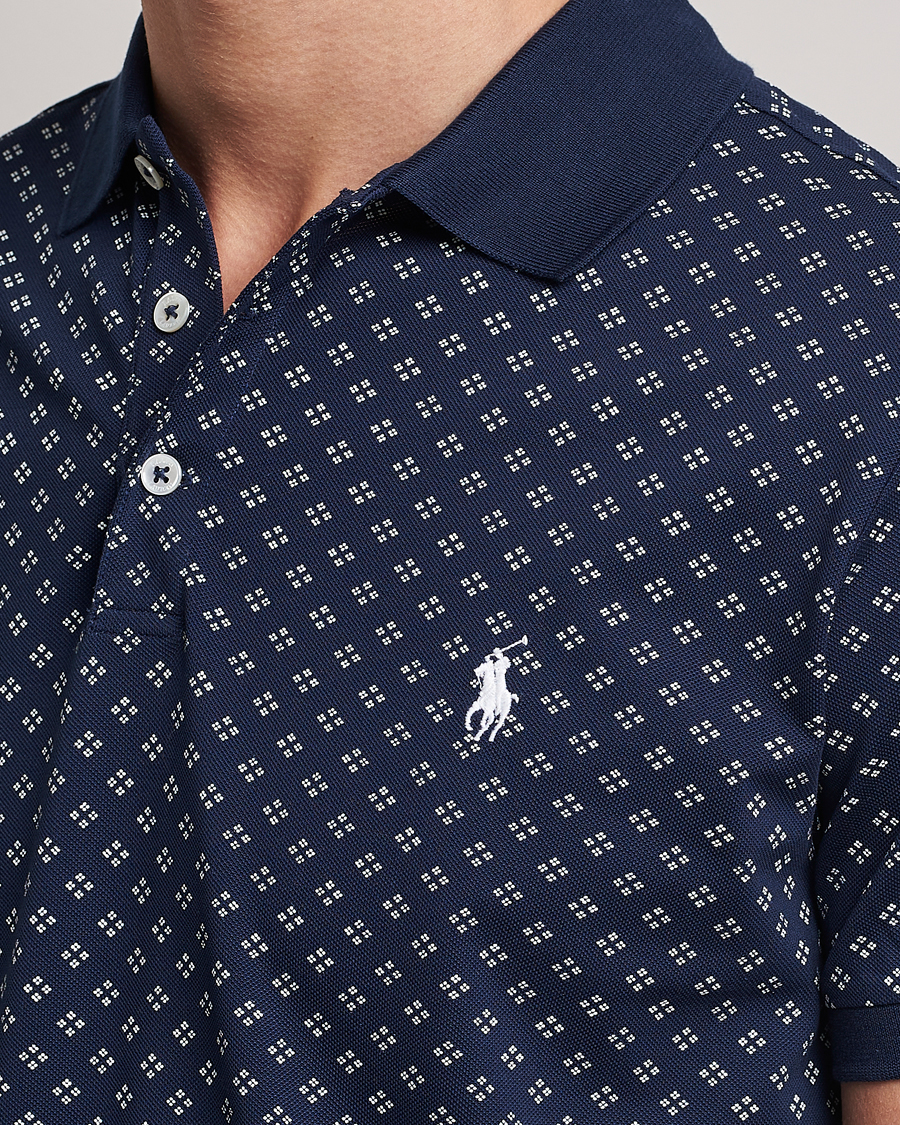 Men | Polo Shirts | Polo Ralph Lauren | Custom Slim Fit Diamond Dots Polo Newport Navy