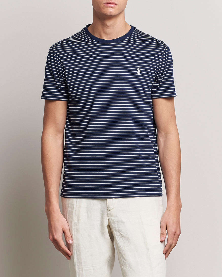 Men |  | Polo Ralph Lauren | Luxury Pima Cotton Striped T-shirt Navy/White