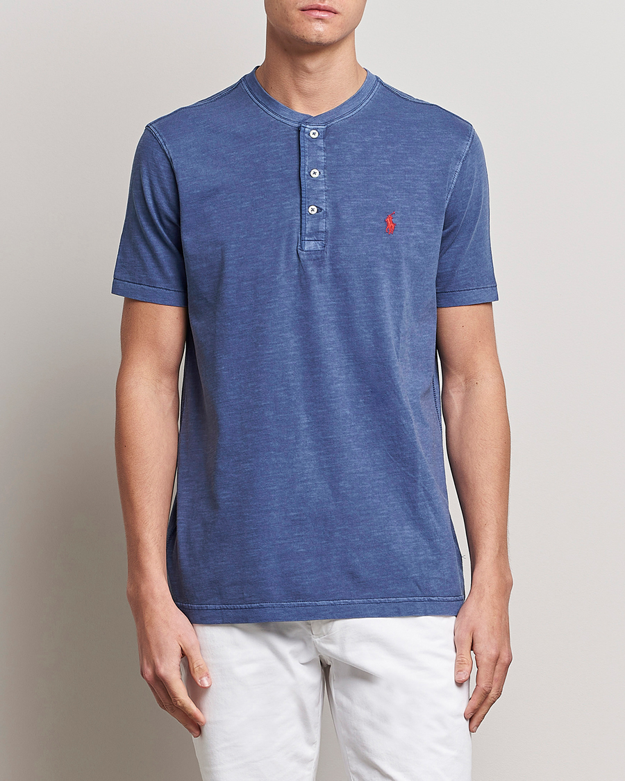 Men | T-Shirts | Polo Ralph Lauren | Slub Jersey Henley T-Shirt Light Navy