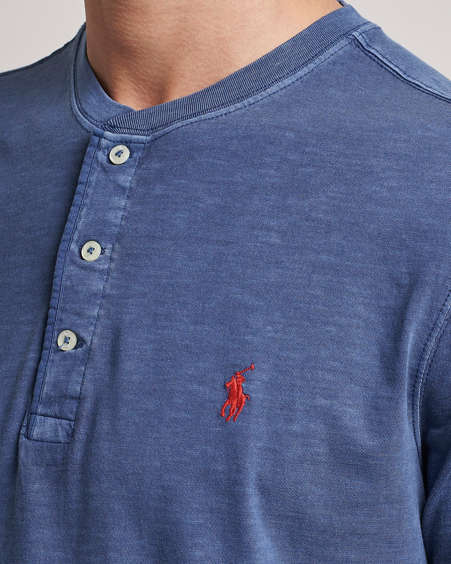 Men | T-Shirts | Polo Ralph Lauren | Slub Jersey Henley T-Shirt Light Navy