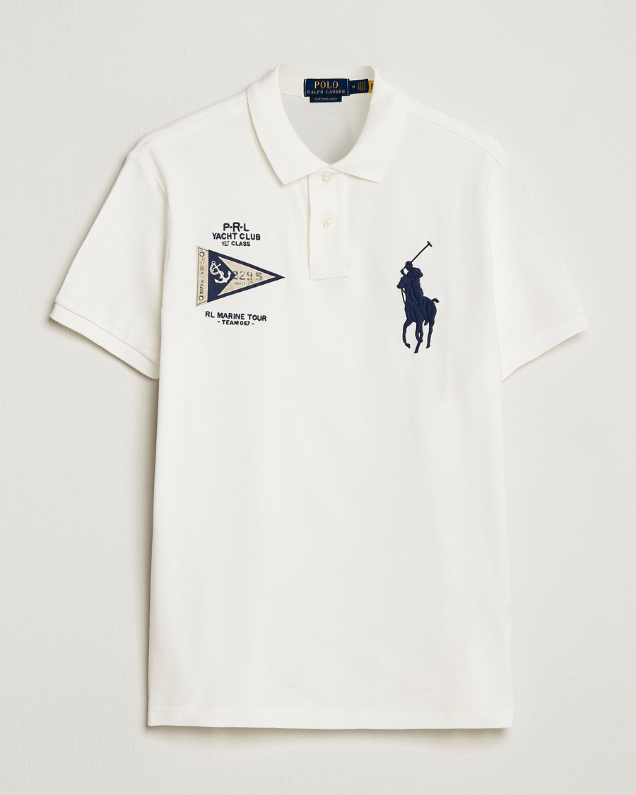 Men | Polo Shirts | Polo Ralph Lauren | Custom Slim Fit Regatta Polo Nevis White