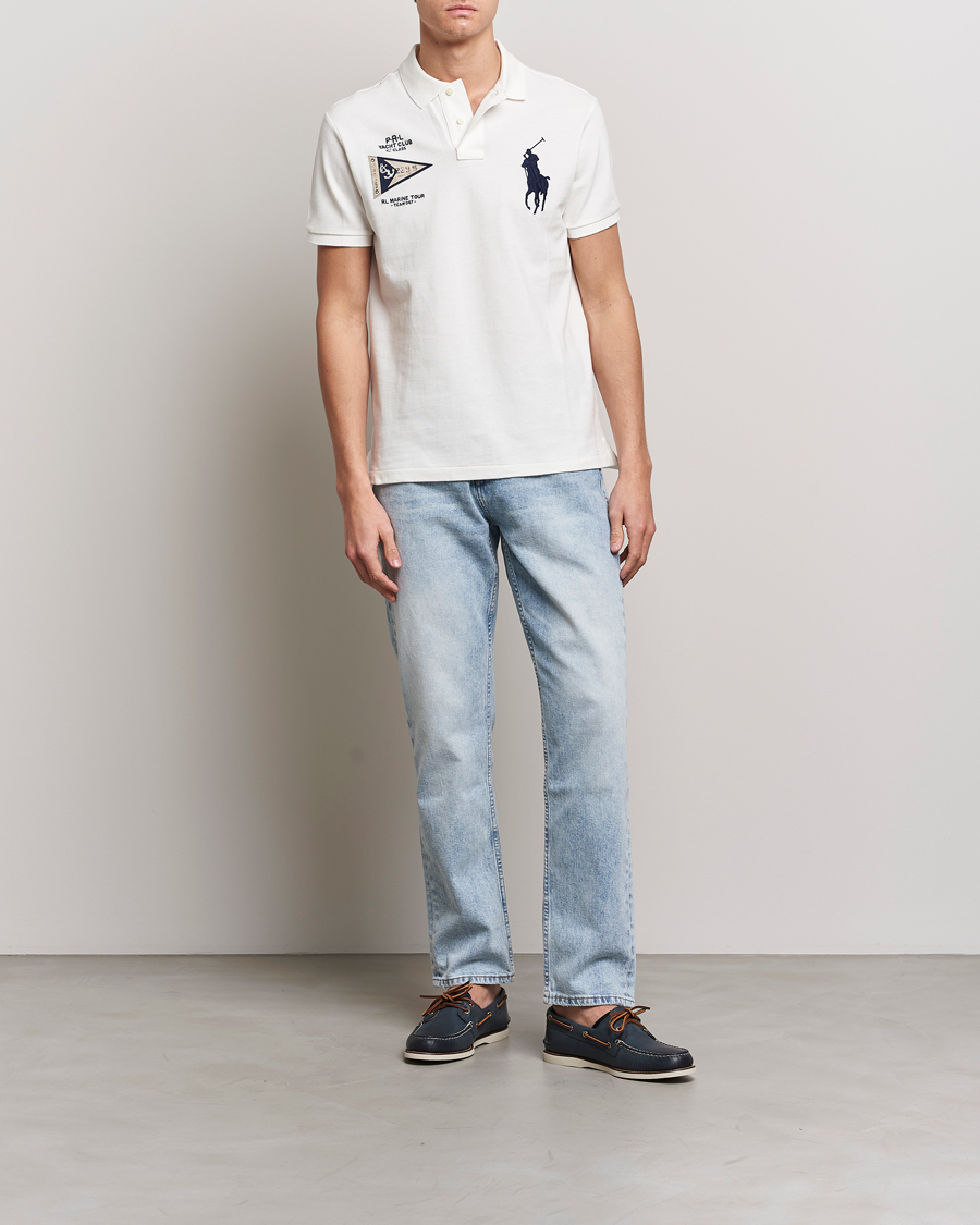 Men | Polo Shirts | Polo Ralph Lauren | Custom Slim Fit Regatta Polo Nevis White