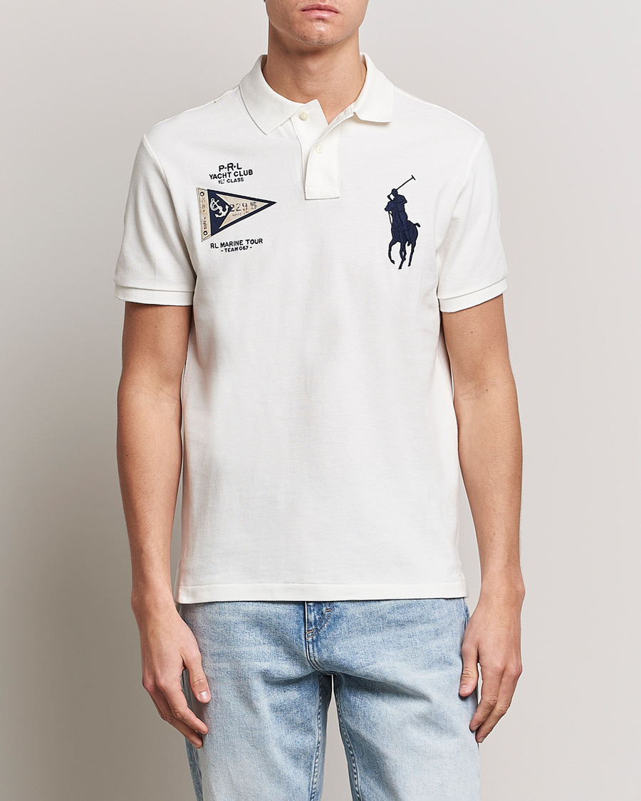 Men | Polo Shirts | Polo Ralph Lauren | Custom Slim Fit Regatta Polo Nevis White