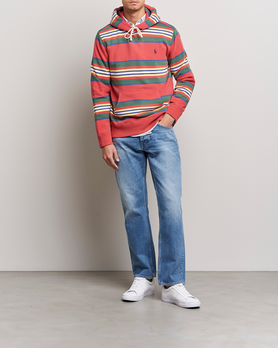 Men | Sweaters & Knitwear | Polo Ralph Lauren | Yarn Died Fleece Striped Hoodie Multi