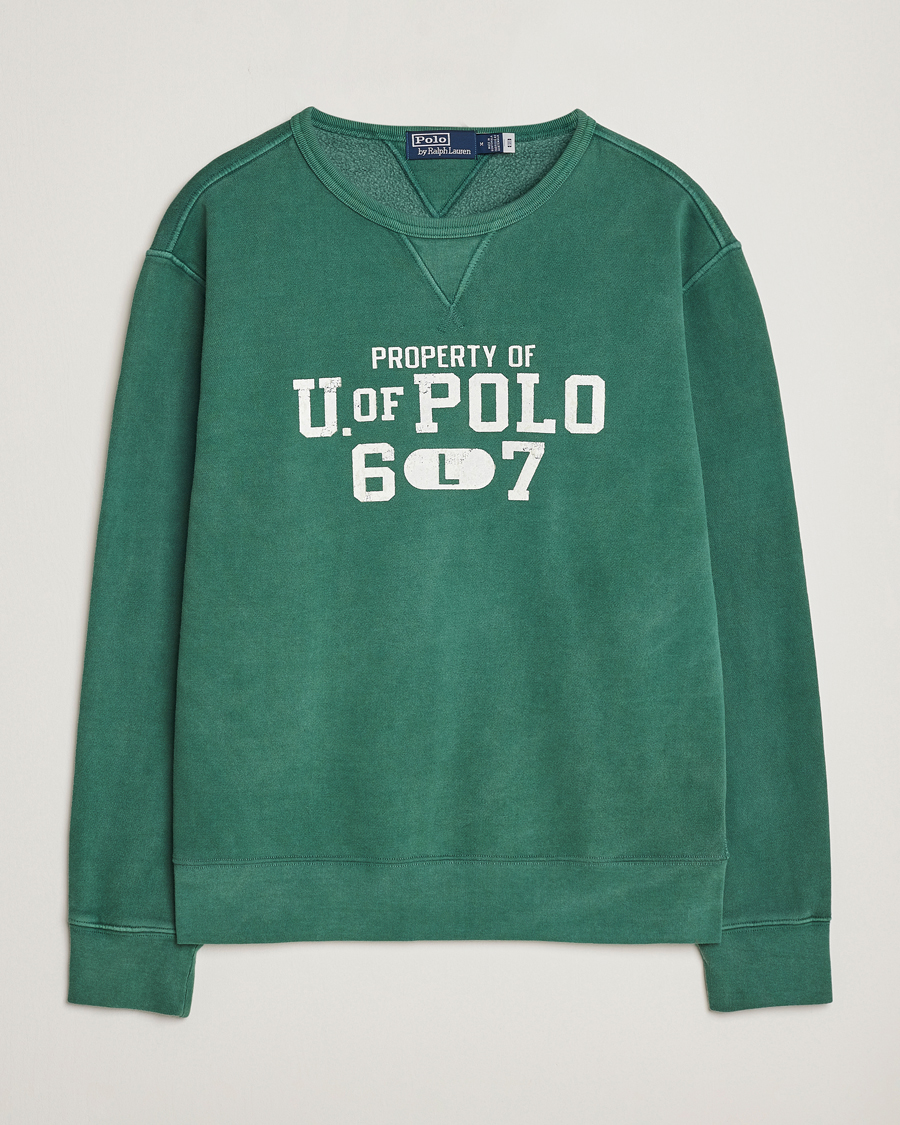 Men | Sweaters & Knitwear | Polo Ralph Lauren | Fleece Logo Sweatshirt Washed Forest