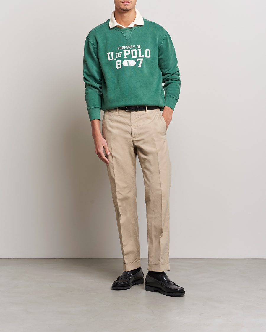Men | Sweaters & Knitwear | Polo Ralph Lauren | Fleece Logo Sweatshirt Washed Forest