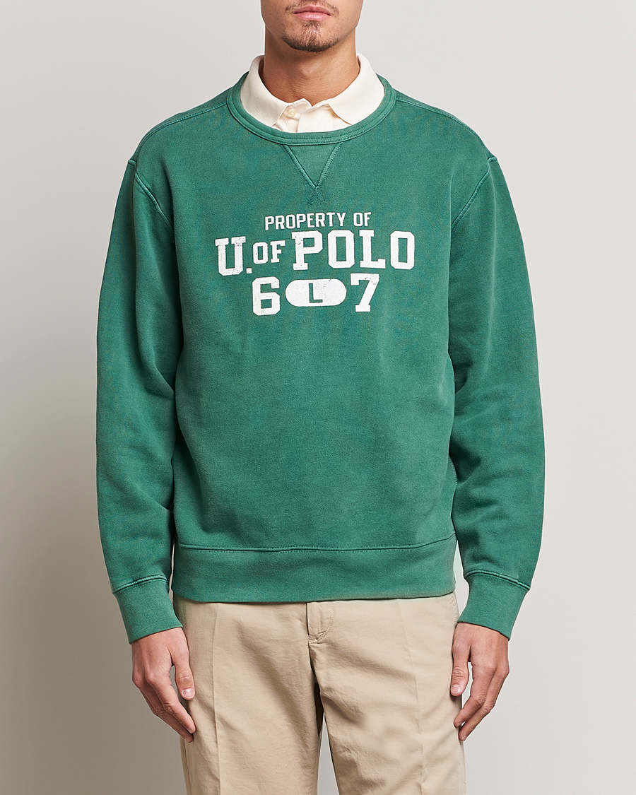 Men | New product images | Polo Ralph Lauren | Fleece Logo Sweatshirt Washed Forest