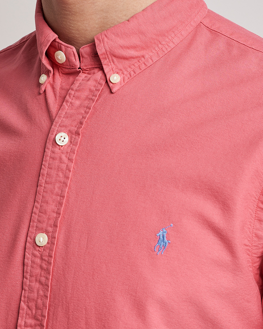 Men | Shirts | Polo Ralph Lauren | Slim Fit Garment Dyed Oxford Red Sky