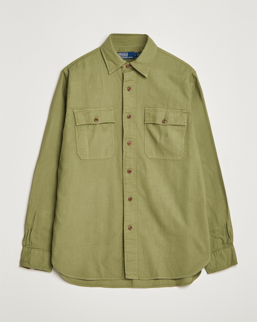 Men | Shirts | Polo Ralph Lauren | Cotton Overshirt Sage Olive