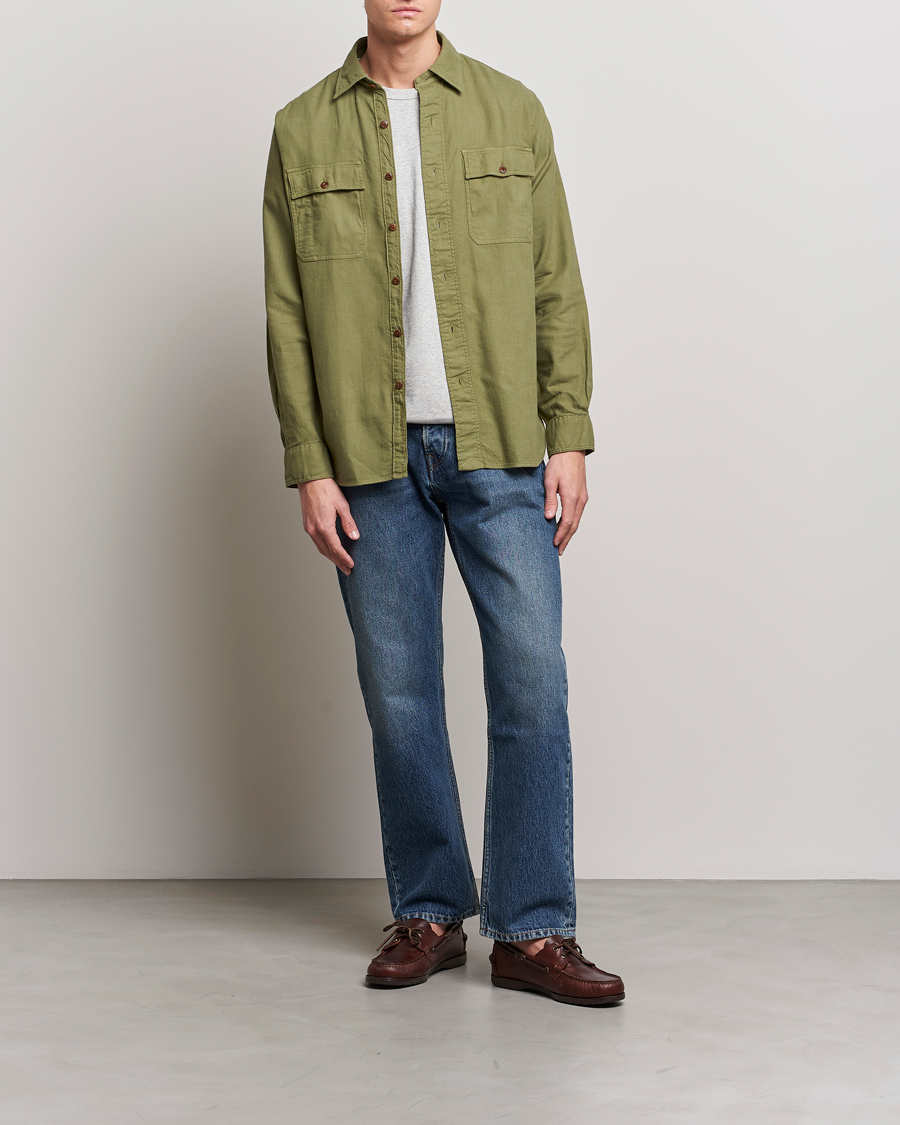 Men | Shirts | Polo Ralph Lauren | Cotton Overshirt Sage Olive