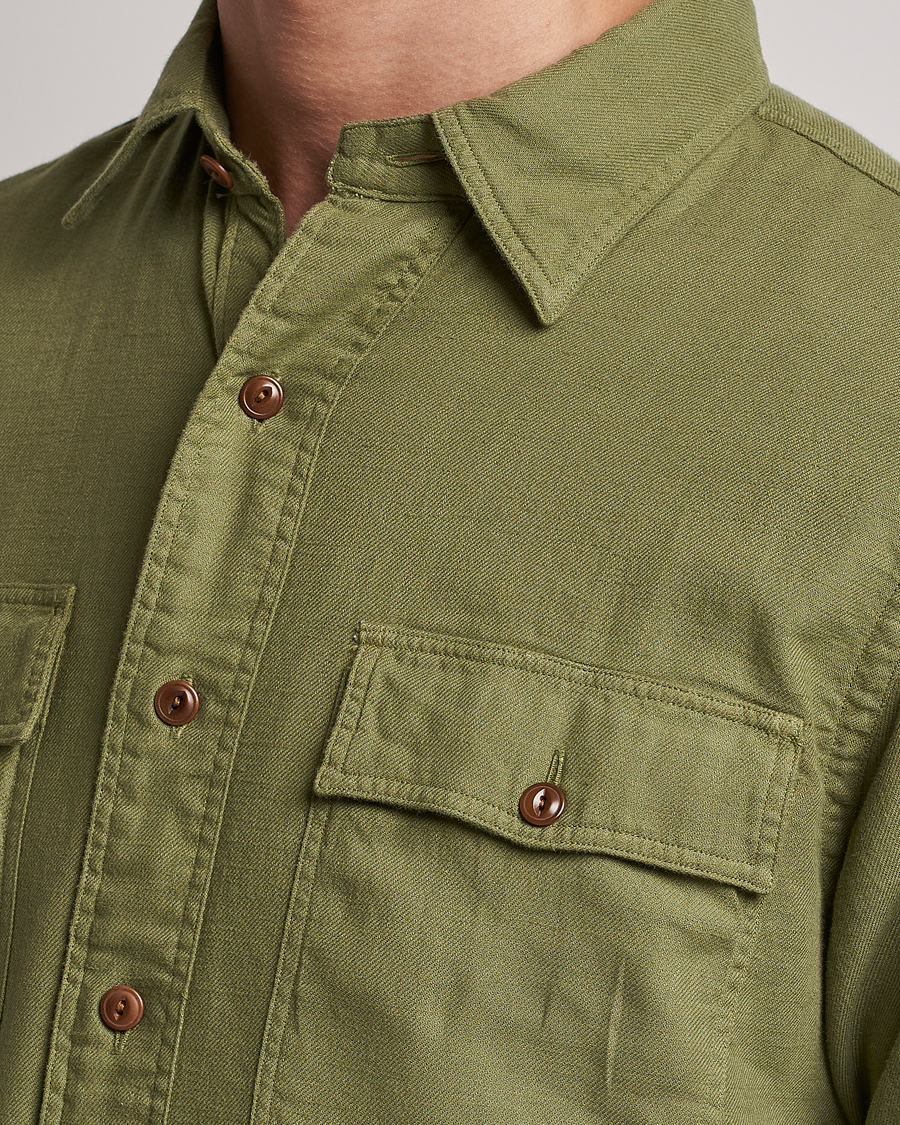 Men | Shirts | Polo Ralph Lauren | Cotton Overshirt Sage Olive