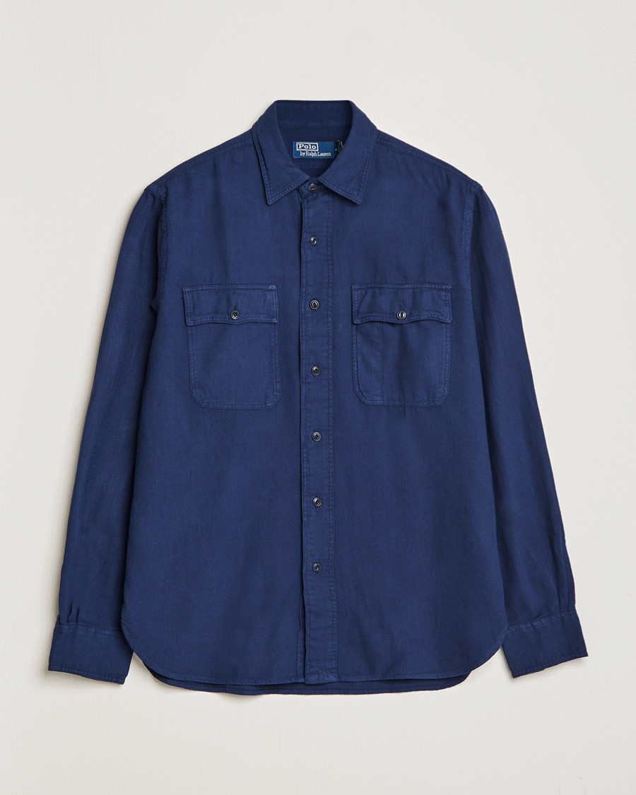 Men | Shirts | Polo Ralph Lauren | Cotton Overshirt Newport Navy